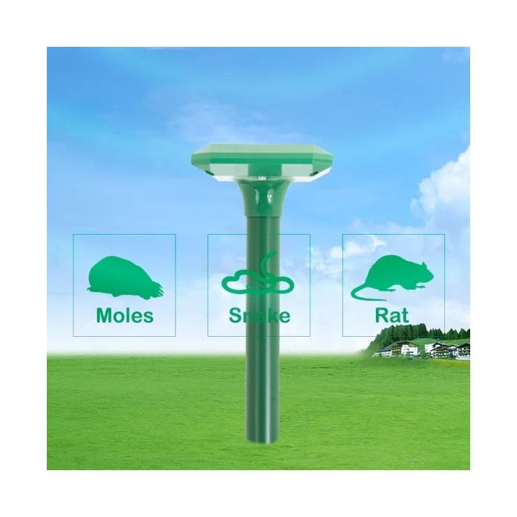 Set of 2 Sonic Solar snake repeller mice rats & moles garden expeller