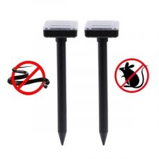 Set of 2 Solar sonic snake repeller pest control solution for home garden
