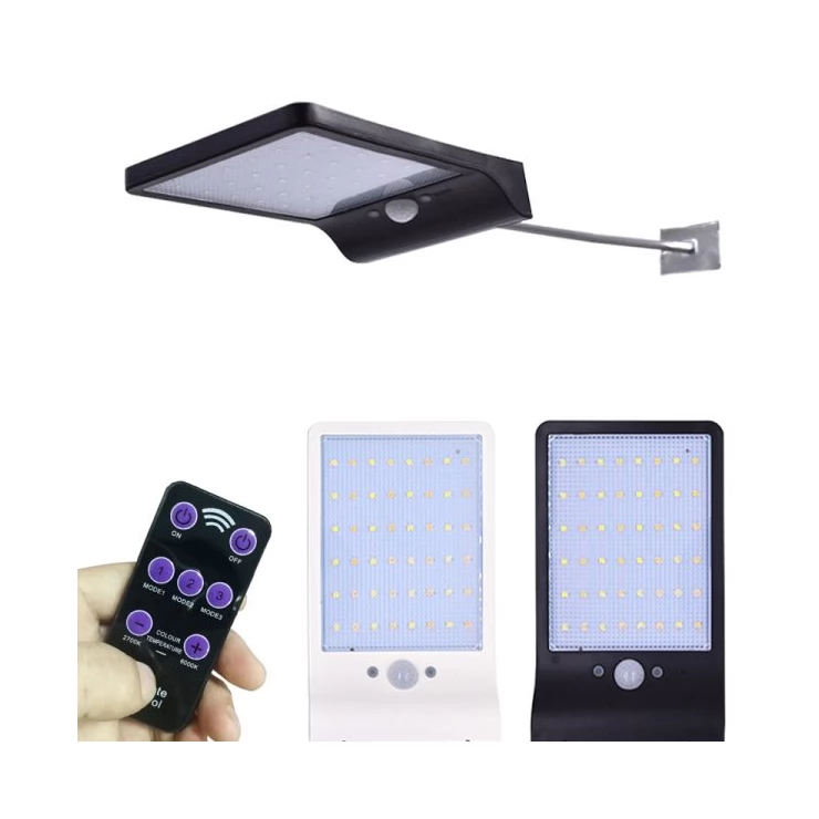 Outdoor 48 LED Security Solar street lamp with Sensor Remote Control