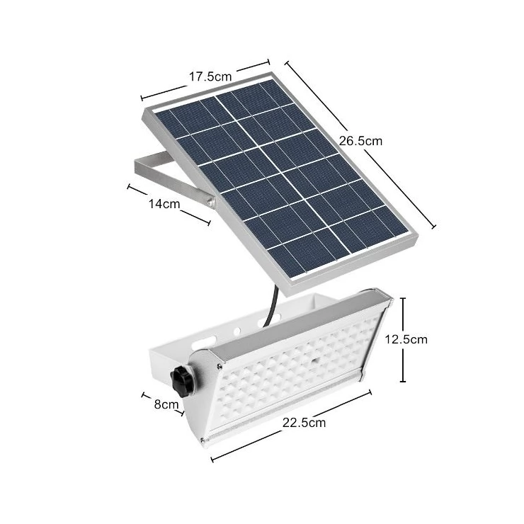 Ultra-bright 12W 65 LED Solar Flood Light with Sensor Remote Control