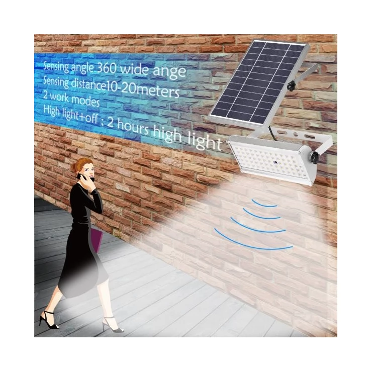 Ultra-bright 12W 65 LED Solar Flood Light with Sensor Remote Control