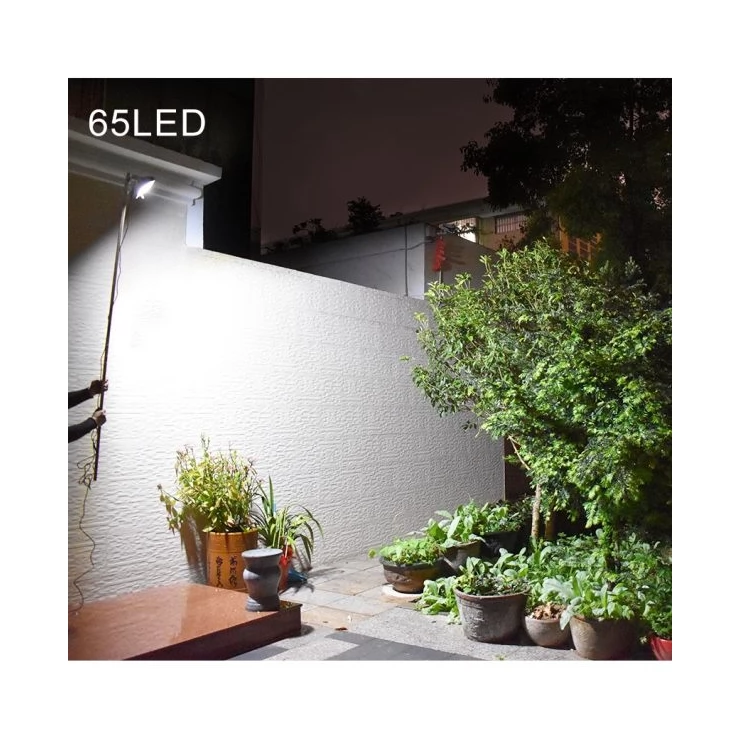 Ultra-bright 12W 65 LED Solar Flood Light with Sensor Remote Control