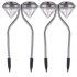 Outdoor Diamond LED Solar Path Lights for Garden Lawn Pathway Set of 4
