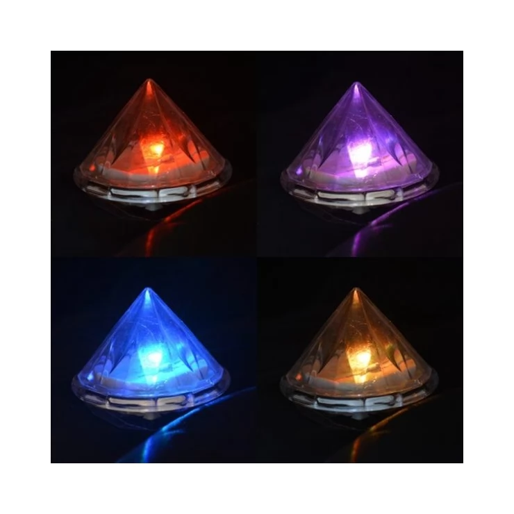 Outdoor Diamond LED Solar Path Lights for Garden Lawn Pathway Set of 4