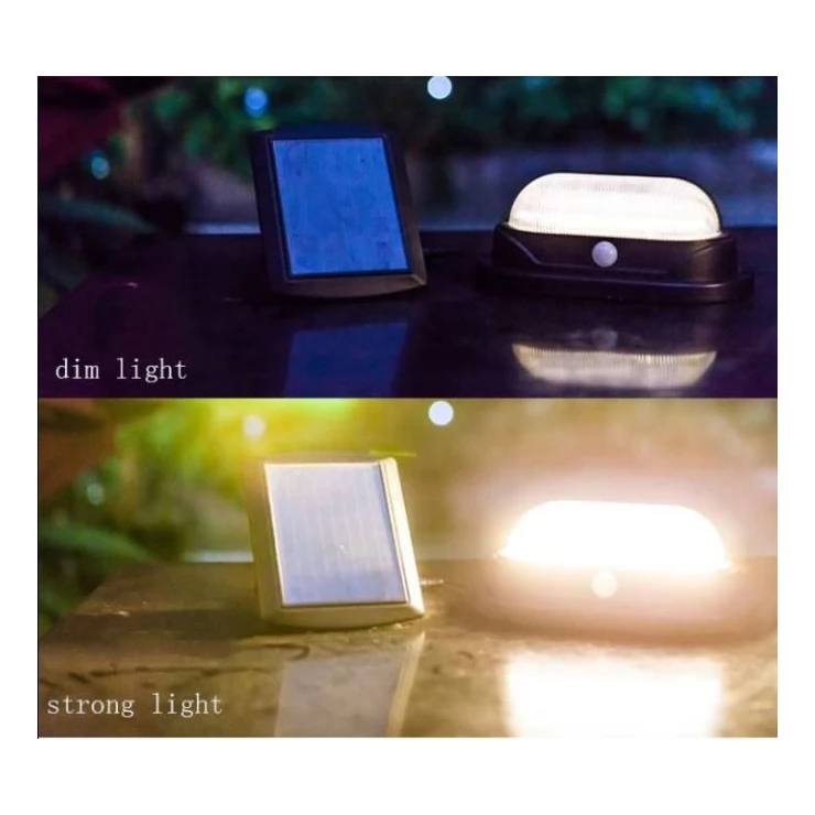 Outdoor 10 LED Solar PIR Sensor Wall Light with DIM Lighting mode