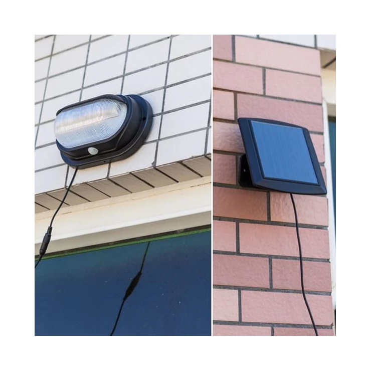 Outdoor 10 LED Solar PIR Sensor Wall Light with DIM Lighting mode