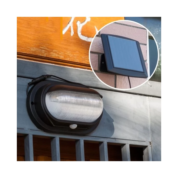 Outdoor 10 LED Solar PIR Sensor Wall Light with DIM Lighting mode