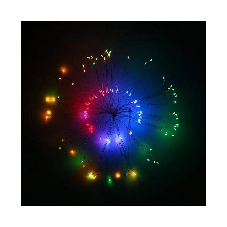 Firework 200 LED Solar Christmas Lights Decoration Starburst Hanging Garland