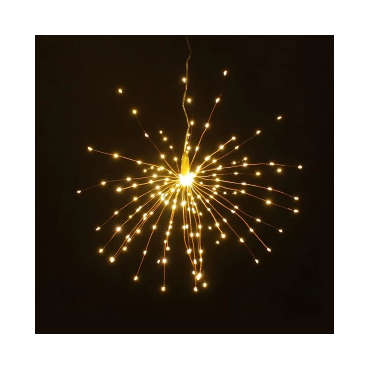Firework 200 LED Solar Christmas Lights Decoration Starburst Hanging Garland
