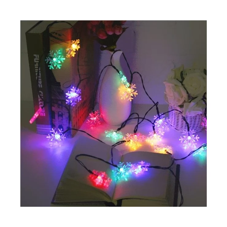 Snowflakes 20 LED Solar Christmas Lights Tree Decoration Fairy String