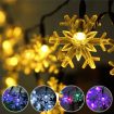 Snowflakes 20 LED Solar Christmas Lights Tree Decoration Fairy String