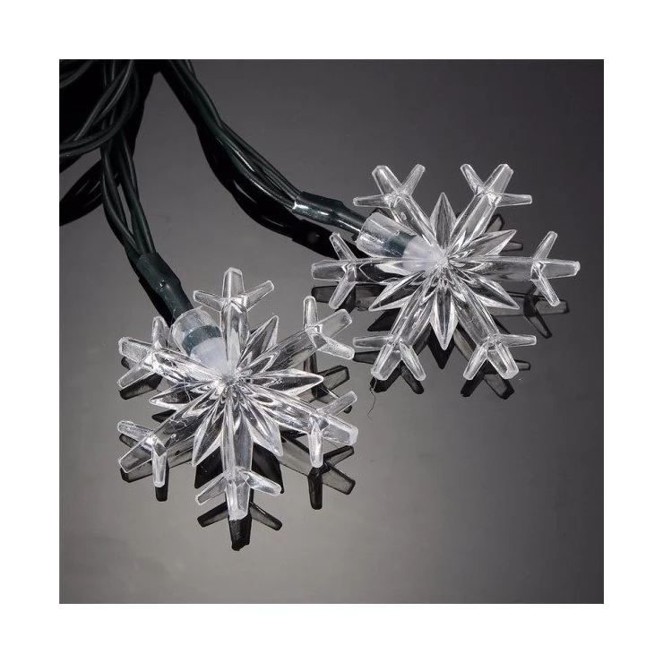 Snowflakes 20 LED Solar Christmas Lights Tree Decoration Fairy String