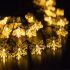 Snowflakes 20 LED Solar Christmas Lights Tree Decoration Fairy String