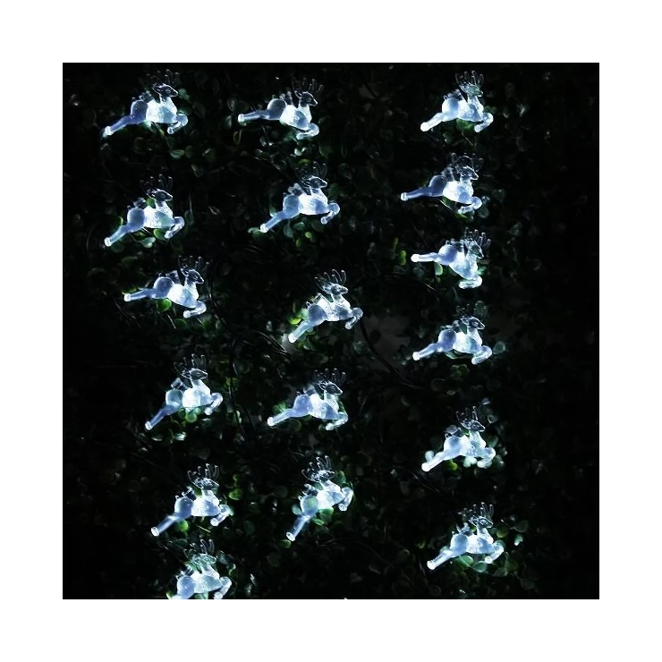 Reindeer 20 LED String Solar Xmas Tree Lights Christmas Decoration
