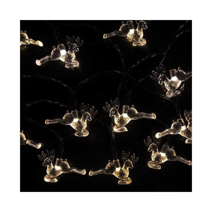 Reindeer 20 LED String Solar Xmas Tree Lights Christmas Decoration