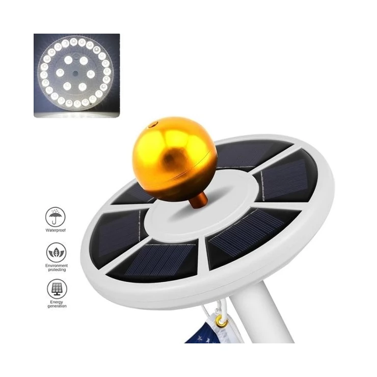 Outdoor 26 LED Solar Spotlight for Flag pole for home or camping