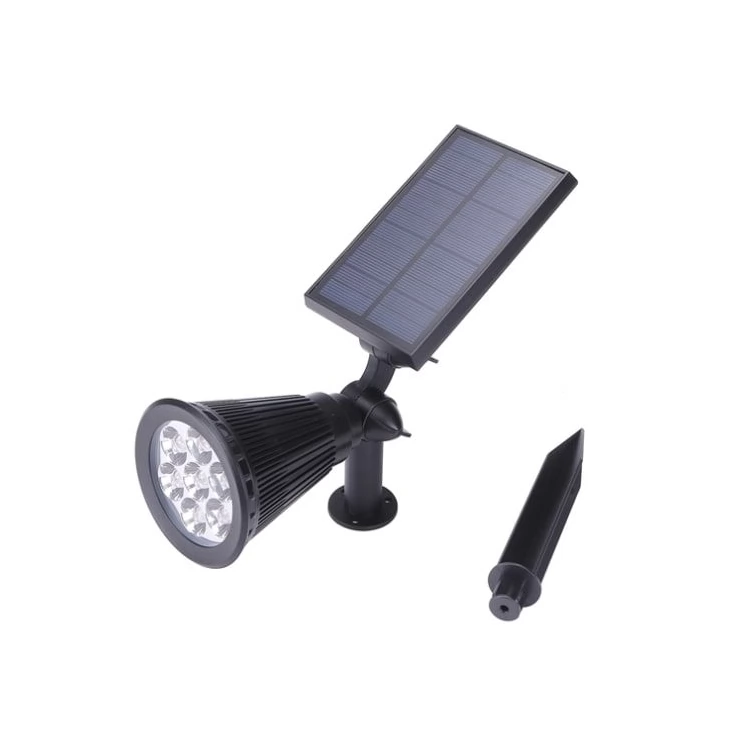 Outdoor Bright 7 LED Solar Spot Light with Universal Wall or Ground Stake Mount for Garden Lawn Tree Landscape Decoration