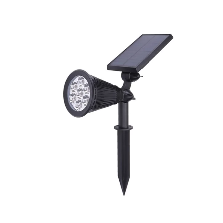 Outdoor Bright 7 LED Solar Spot Light with Universal Wall or Ground Stake Mount for Garden Lawn Tree Landscape Decoration