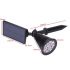 Outdoor Bright 7 LED Solar Spot Light with Universal Wall or Ground Stake Mount for Garden Lawn Tree Landscape Decoration