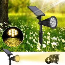 Outdoor Bright 7 LED Solar Spot Light with Universal Wall or Ground Stake Mount for Garden Lawn Tree Landscape Decoration