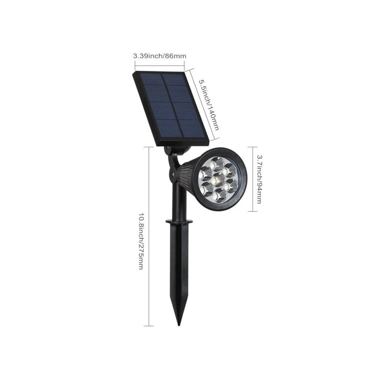 Bright Colour Changing 7 LED Solar Spot Light for Outdoor Garden Tree Landscape Decoration