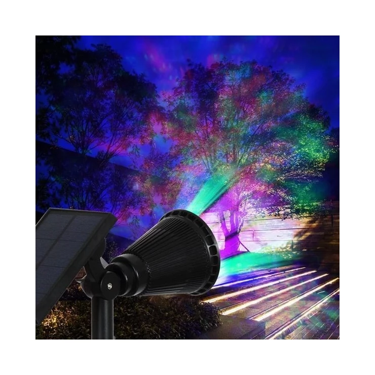 Bright Colour Changing 7 LED Solar Spot Light for Outdoor Garden Tree Landscape Decoration