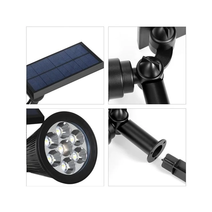 Bright Colour Changing 7 LED Solar Spot Light for Outdoor Garden Tree Landscape Decoration