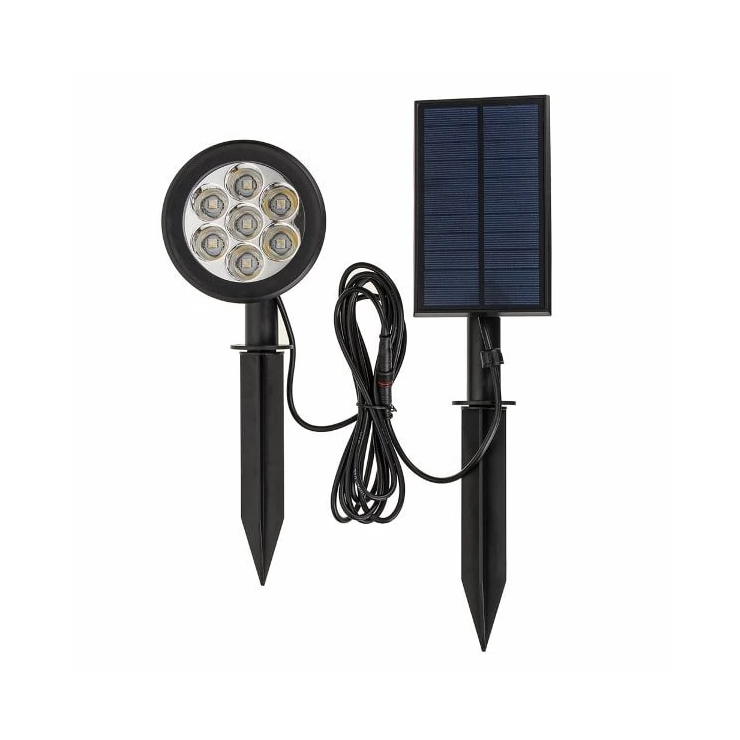 Colour Changing 7 LED Solar Spot Light with Separate Solar Panel