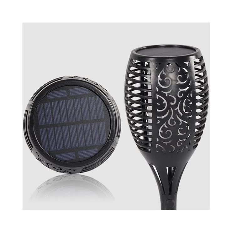 Solar Tiki Path Light 96 LED Flickering Torch for Landscape - Set of 2