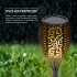 Flickering Tiki Solar Flame Torch 96 LED Outdoor Garden Path Light
