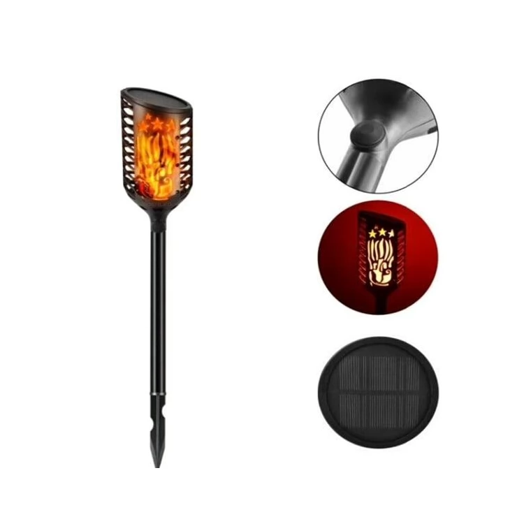 Flickering Flame Solar Tiki Light 102 LED Outdoor Torch for Garden
