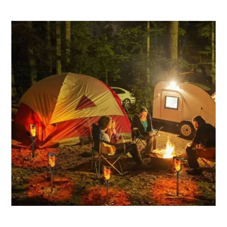 Flickering Flame Solar Tiki Light 102 LED Outdoor Torch for Garden