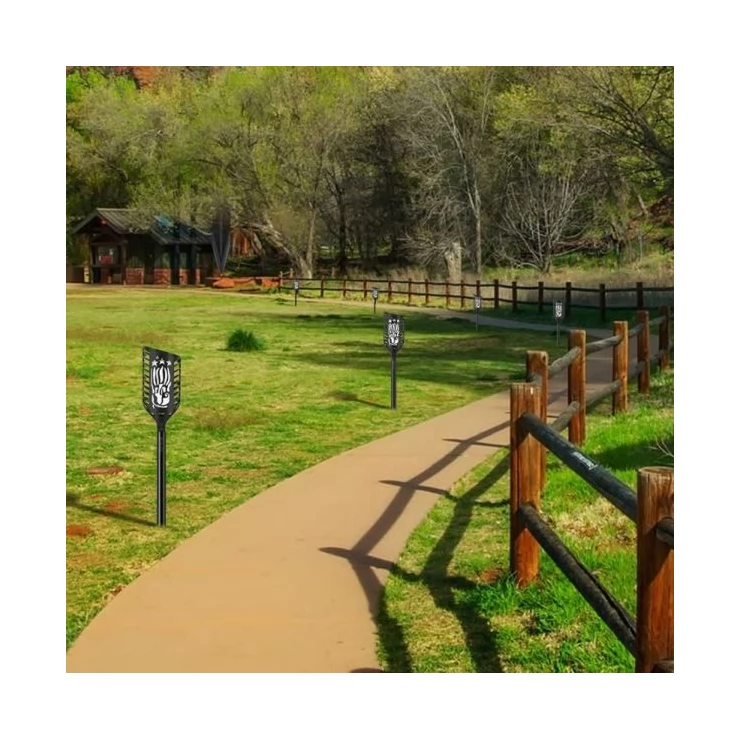 Flickering Flame Solar Tiki Light 102 LED Outdoor Torch for Garden