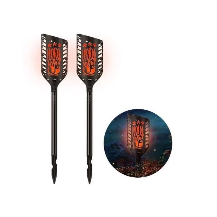 Flickering Flame Solar Tiki Light 102 LED Outdoor Torch for Garden