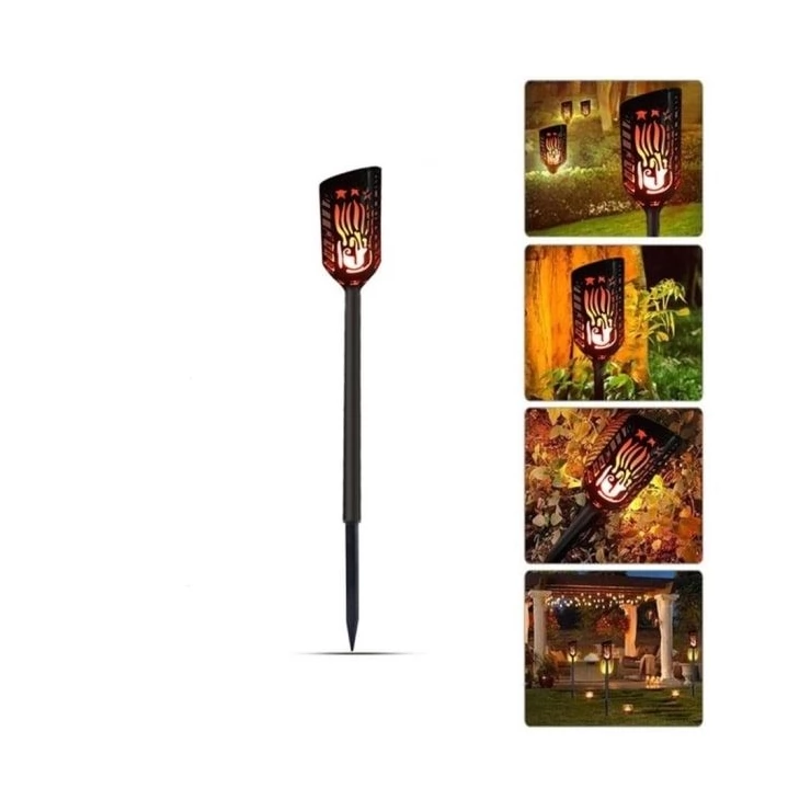 Flickering Flame Solar Tiki Light 102 LED Outdoor Torch for Garden