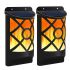 Realistic 66 LED Flickering Solar Flame Wall Light for outdoor set of 2