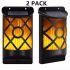 Realistic 66 LED Flickering Solar Flame Wall Light for outdoor set of 2