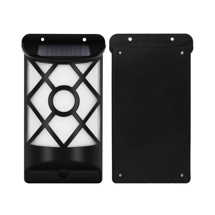 Realistic 66 LED Flickering Solar Flame Wall Light for outdoor set of 2