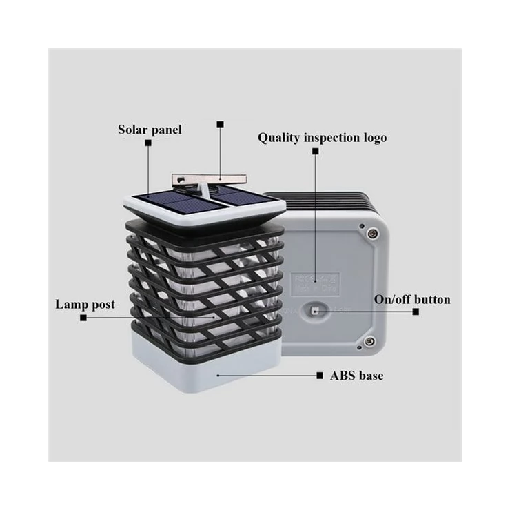 Outdoor 75 LED Solar Flame Lantern - Hanging Light Garden Decoration