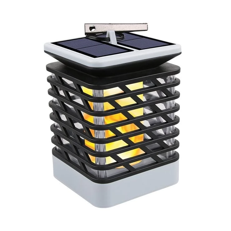 Outdoor 75 LED Solar Flame Lantern - Hanging Light Garden Decoration