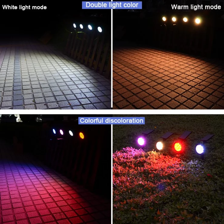 Outdoor Bright 9 LED Solar Garden Spotlight Landscape Tree Decoration