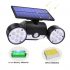 Adjustable Angle Dual 30 LED Solar Wall Security Spotlight with Sensor