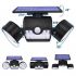 Adjustable Angle Dual 30 LED Solar Wall Security Spotlight with Sensor