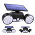 Adjustable Angle Dual 30 LED Solar Wall Security Spotlight with Sensor
