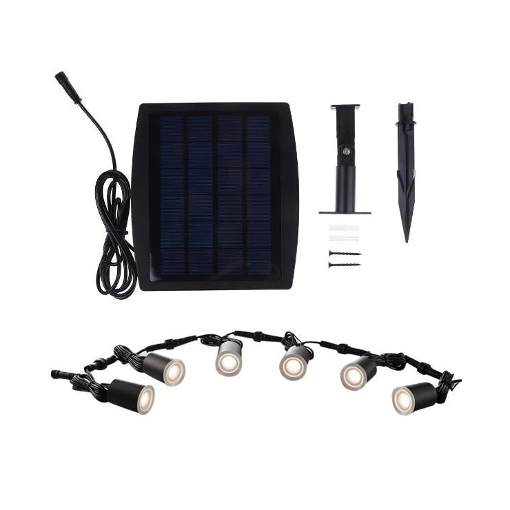 Stainless Steel In-Ground Buried Solar Deck Lights Outdoor Kit