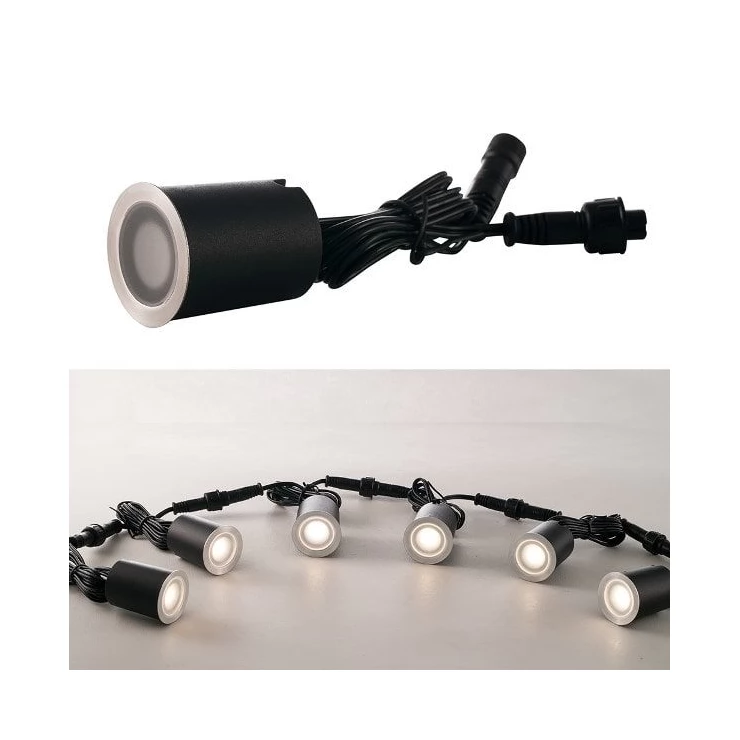 Stainless Steel In-Ground Buried Solar Deck Lights Outdoor Kit