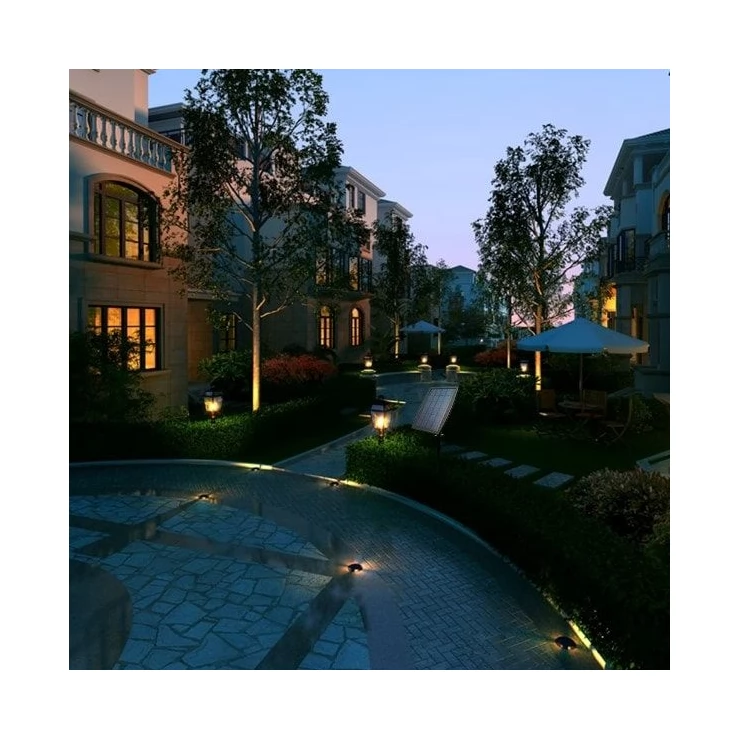 Stainless Steel In-Ground Buried Solar Deck Lights Outdoor Kit