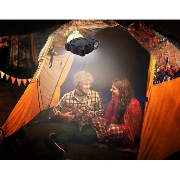 Multifunctional COB LED Emergency Solar Camping Light with USB Cable