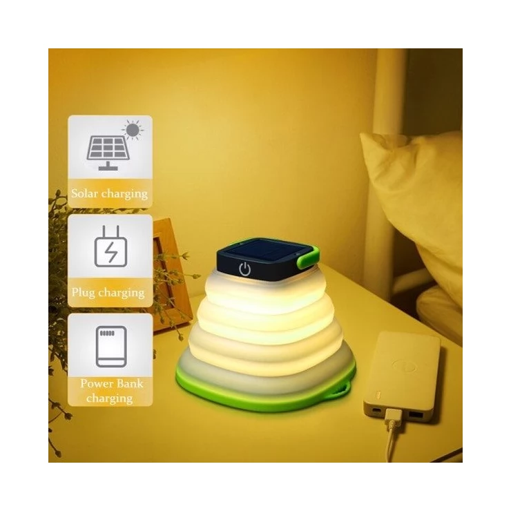 Waterproof Portable Foldable Solar Camping Lantern Light with USB