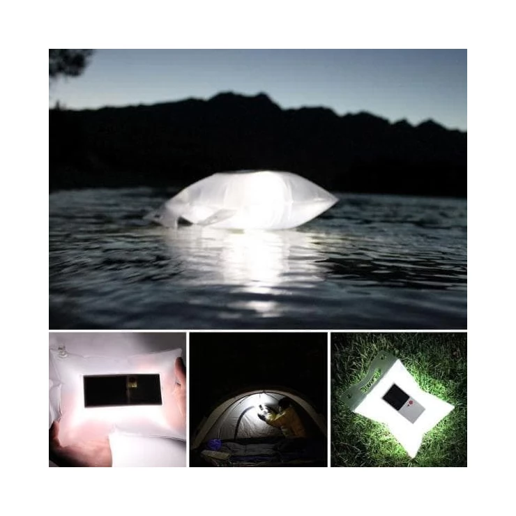 Waterproof Inflatable Solar Lantern Air Bag Light for Camping Hiking